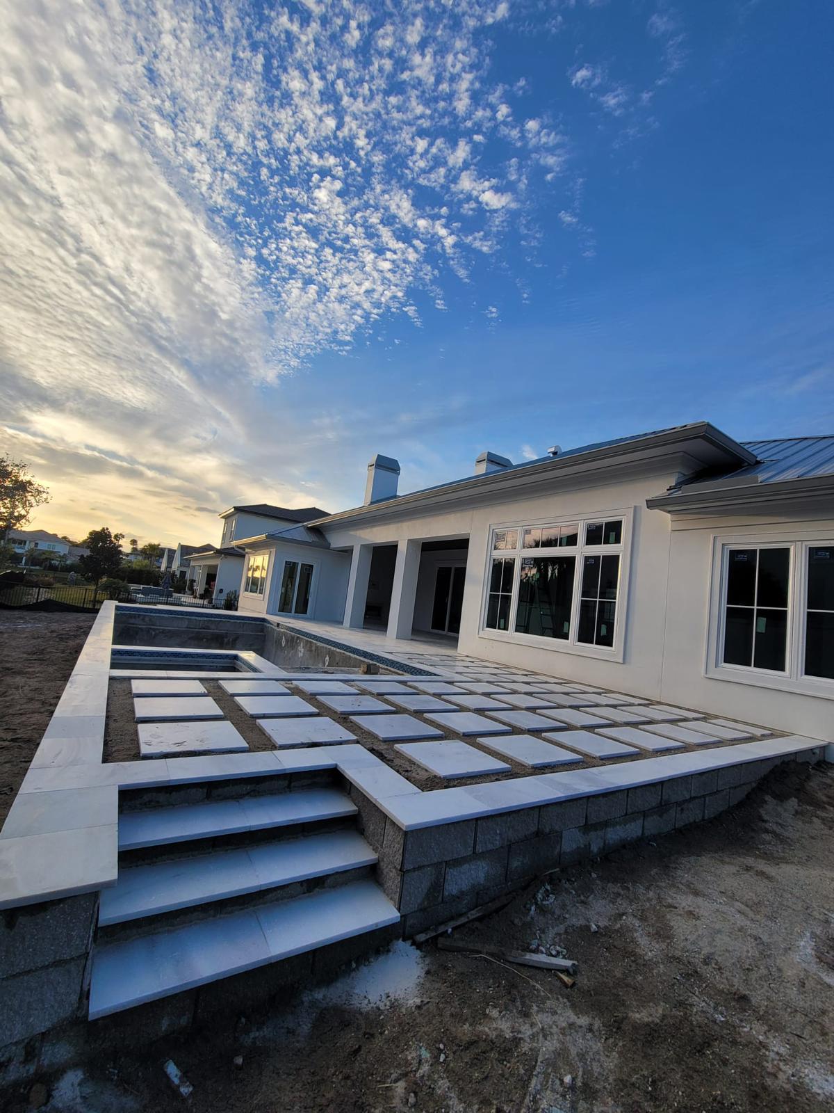 Marble pool deck in Jacksonville