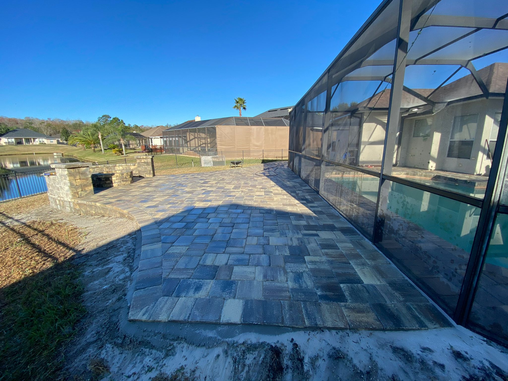 Patio paver installation in Jacksonville