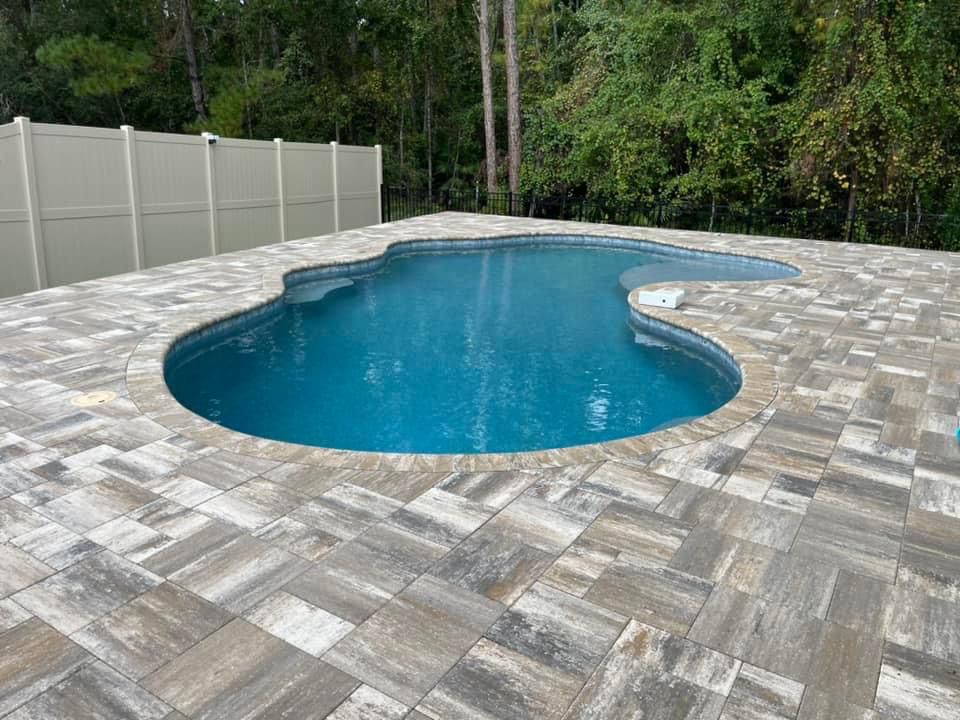 Well-maintained pool deck paver in Yulee Florida