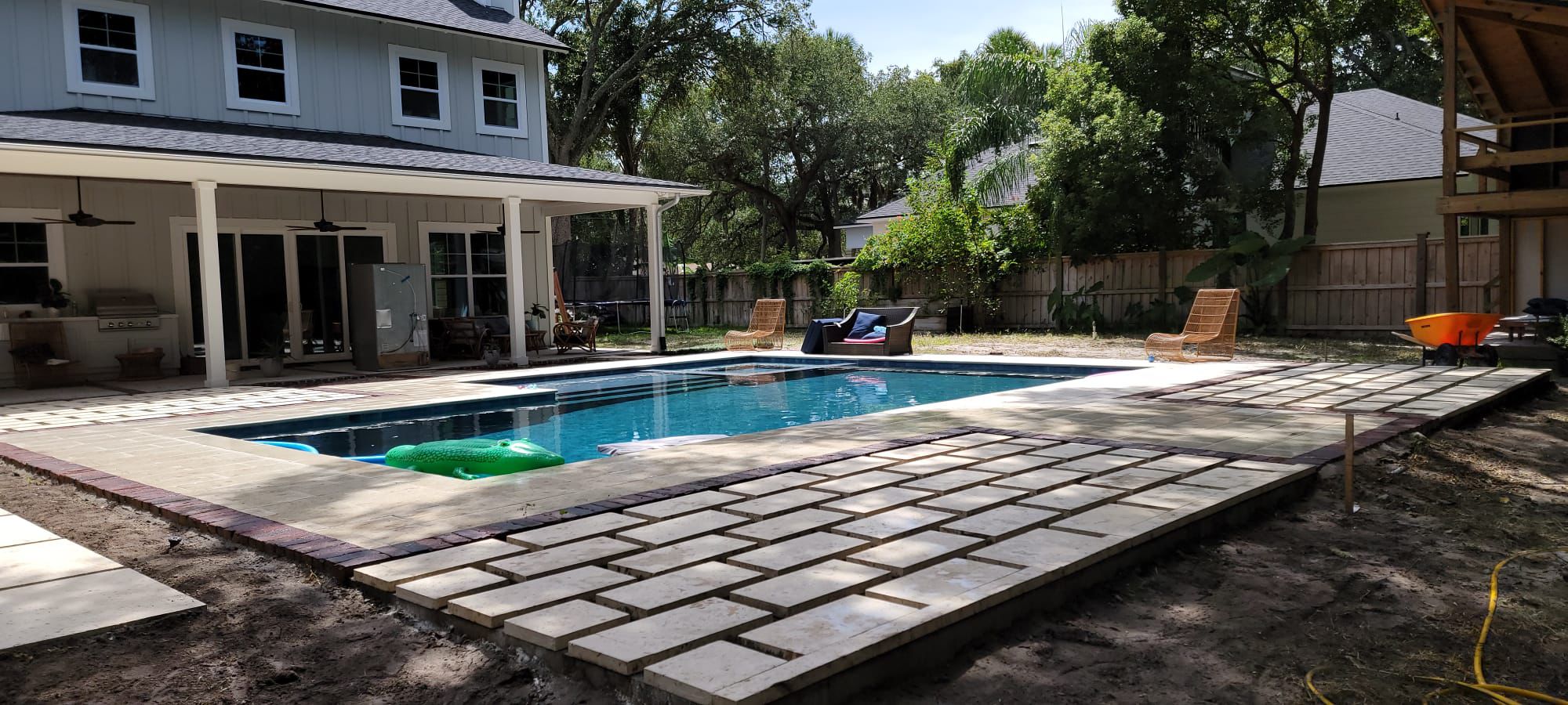 Beautiful residential paver installation in Jacksonville FL by LS Pavers