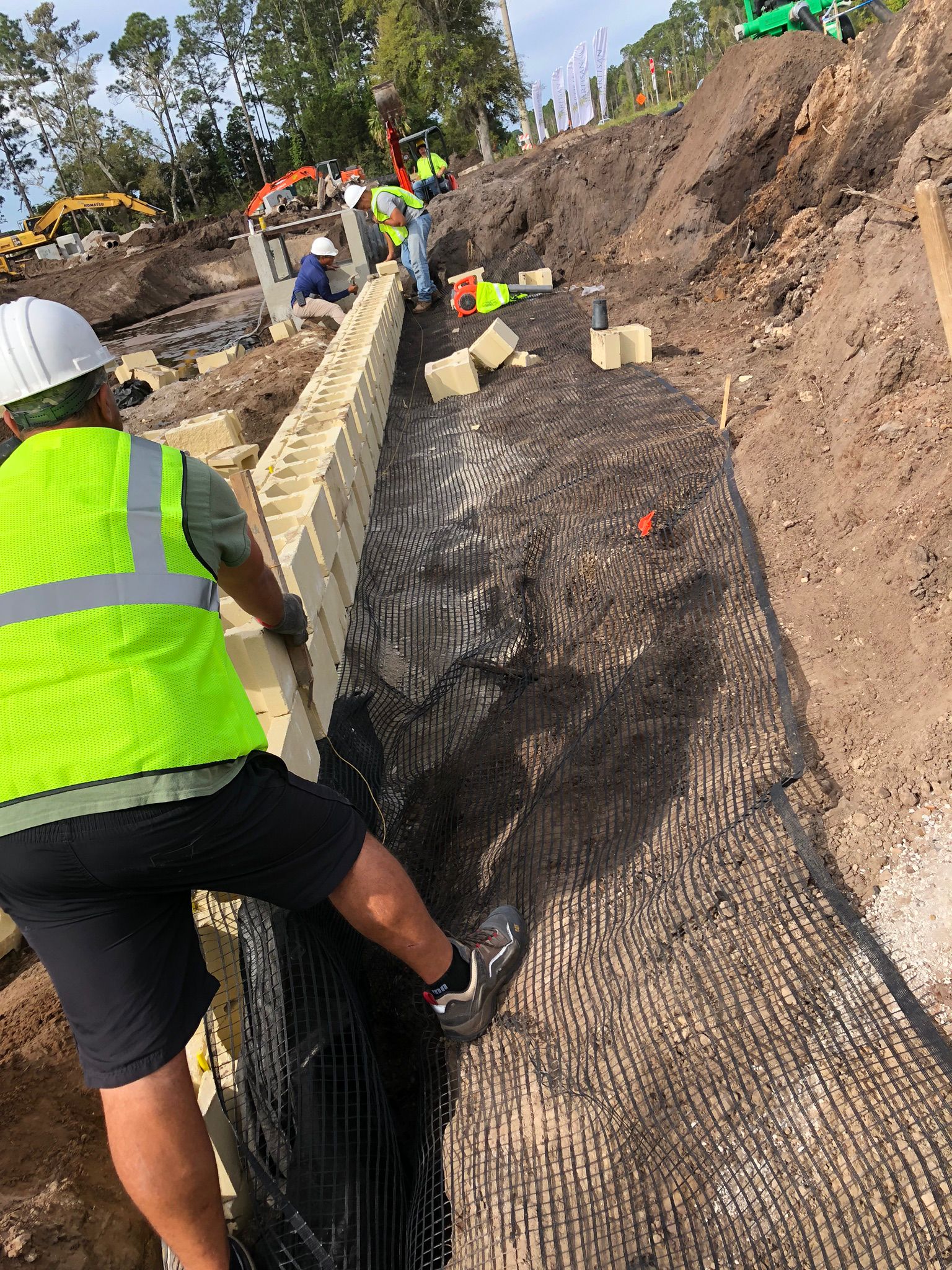 Retaining Walls installation in Fruit Cove FL